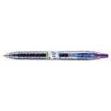 B2p Bottle-2-pen Recycled Retractable Gel Pen, 0.7mm, Purple Ink, Translucent Blue Barrel