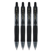 G2 Mini Retractable Gel Pen, Fine 0.7mm, Black Ink-barrel, 4-pack