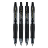 G2 Mini Retractable Gel Pen, Fine 0.7mm, Black Ink-barrel, 4-pack
