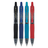 G2 Mini Retractable Gel Pen, Fine 0.7mm, Assorted Ink-barrel, 4-pack