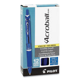 Acroball Colors Advanced Ink Ballpoint Pen, Retractable, Medium 1 Mm, Blue Ink, Blue Barrel, Dozen