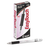 Easytouch Stick Ballpoint Pen, Fine 0.7mm, Black Ink, Clear Barrel, Dozen
