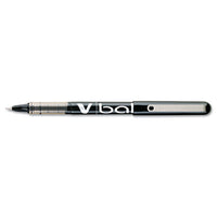 Vball Liquid Ink Stick Roller Ball Pen, Fine 0.7mm, Black Ink-barrel, Dozen