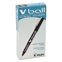 Vball Liquid Ink Stick Roller Ball Pen, Fine 0.7mm, Black Ink-barrel, Dozen