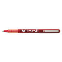 Vball Liquid Ink Stick Roller Ball Pen, 0.5mm, Red Ink-barrel, Dozen