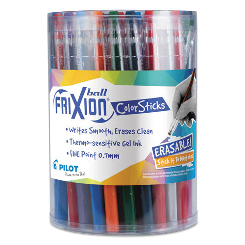 Frixion Colorsticks Erasable Gel Pen, Stick, Fine 0.7 Mm, Ten Assorted Ink And Barrel Colors, 36-pack