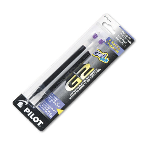 Refill For Pilot Gel Pens, Fine Point, Purple Ink, 2-pack