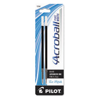 Refill For Acroball Purewhite, Acroball Colors And Acroball Pro Pens, Fine Point, Black Ink, 2-pack