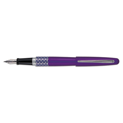 Mr Retro Pop Collection Fountain Pen, Fine 0.7 Mm, Black Ink, Purple