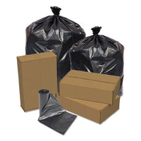 Eco Strong Can Liners, 45 Gal, 1.5 Mil, 40" X 46", Black, 100-carton