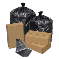 Eco Strong Can Liners, 45 Gal, 1.5 Mil, 40" X 46", Black, 100-carton