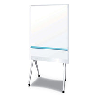 Mobile Partition Board Lg, 38 3-10" X 70 4-5", White, Aluminum Frame