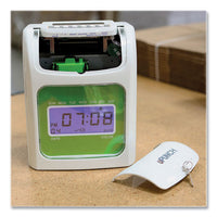 Hn1500 Electronic Non-calculating Time Clock Bundle, Lcd Display, Beige-green