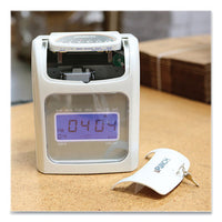 Hn2500 Electronic Calculating Time Clock Bundle, Lcd Display, Beige-gray