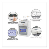 Hn2500 Electronic Calculating Time Clock Bundle, Lcd Display, Beige-gray