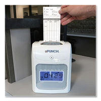 Hn2500 Electronic Calculating Time Clock Bundle, Lcd Display, Beige-gray