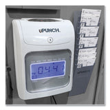 Hn2500 Electronic Calculating Time Clock Bundle, Lcd Display, Beige-gray