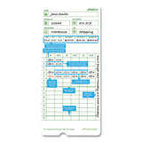 Time Clock Cards For Upunch Hn3000, Two Sides, 7.37 X 3.37, 50-pack