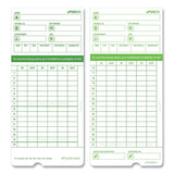 Time Clock Cards For Upunch Hn3000, Two Sides, 7.37 X 3.37, 50-pack