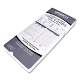 Time Clock Cards For Upunch Hn4000, Two Sides, 7.37 X 3.37, 50-pack