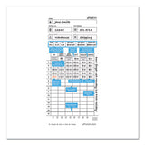 Time Clock Cards For Upunch Hn4000, Two Sides, 7.37 X 3.37, 50-pack