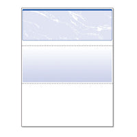 Security Business Checks, 11 Features, 8.5 X 11, Blue Marble Top, 500-ream