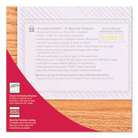 Standard Security Check, 11 Features, 8.5 X 11, Blue Marble Middle, 500-ream