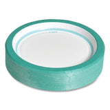 Everyday Paper Plates, 8.5" Dia, White-teal, 125-pack