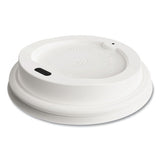 Plastic Hot Cup Lids, Fits 8 Oz Cups, White, 50-pack