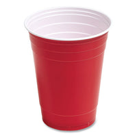 Plastic Cold Cups, 16 Oz, Red, 50-pack