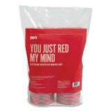 Plastic Cold Cups, 16 Oz, Red, 50-pack