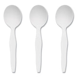 Heavyweight Plastic Cutlery, Soup Spoon, White, 100-pack