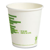 Eco-id Compostable Paper Hot Cups, 10 Oz, White-green, 50-pack