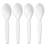 Eco-id Mediumweight Compostable Cutlery, Teaspoon, White, 300-pack