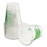Eco-id Compostable Pla Corn Plastic Cold Cups, 12 Oz, Clear-green, 50-pack, 6 Packs-carton