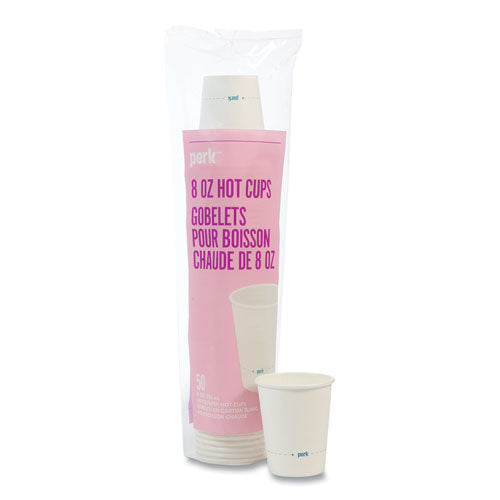White Paper Hot Cups, 8 Oz, 100-pack