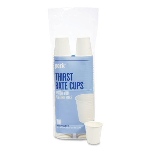 White Paper Hot Cups, 3 Oz, 100-pack
