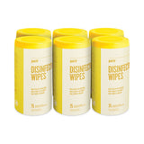 Disinfecting Wipes, Lemon, 7 X 8, 75 Wipes-canister, 6 Canisters-carton