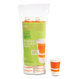Insulated Paper Hot Cups, 16 Oz, White-orange, 30-pack