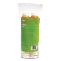 Insulated Paper Hot Cups, 16 Oz, White-orange, 30-pack