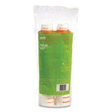 Insulated Paper Hot Cups, 16 Oz, White-orange, 30-pack