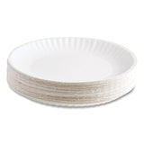 Economy Paper Plates, 9" Dia, White, 100-pack