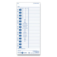Time Clock Cards For Pyramid Technologies 3000, One Side, 4 X 9, 100-pack