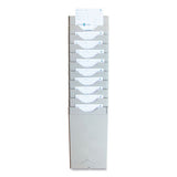 Time Card Rack, 10 Pockets, Plastic, Light Gray