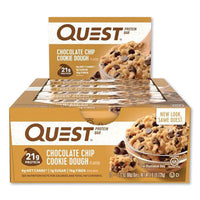 Protein Bars, Chocolate Chip Cookie Dough, 2.12 Oz Bar, 12 Bars-box