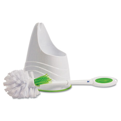 Toilet Brush And Caddy, Green