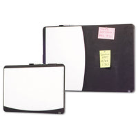 Tack & Write Board, 23 1-2 X 17 1-2, Black-white Surface, Black Frame