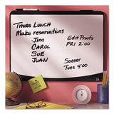 Tack & Write Board, 23 1-2 X 17 1-2, Black-white Surface, Black Frame