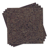 Cork Panel Bulletin Board, Brown, 12 X 12, 4 Panels-pack