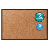 Classic Series Cork Bulletin Board, 24x18, Black Aluminum Frame